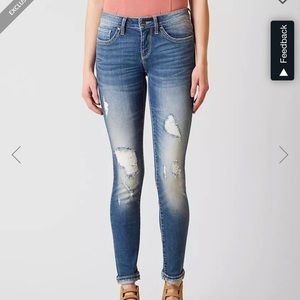 These are gently worn, good condition jeans.